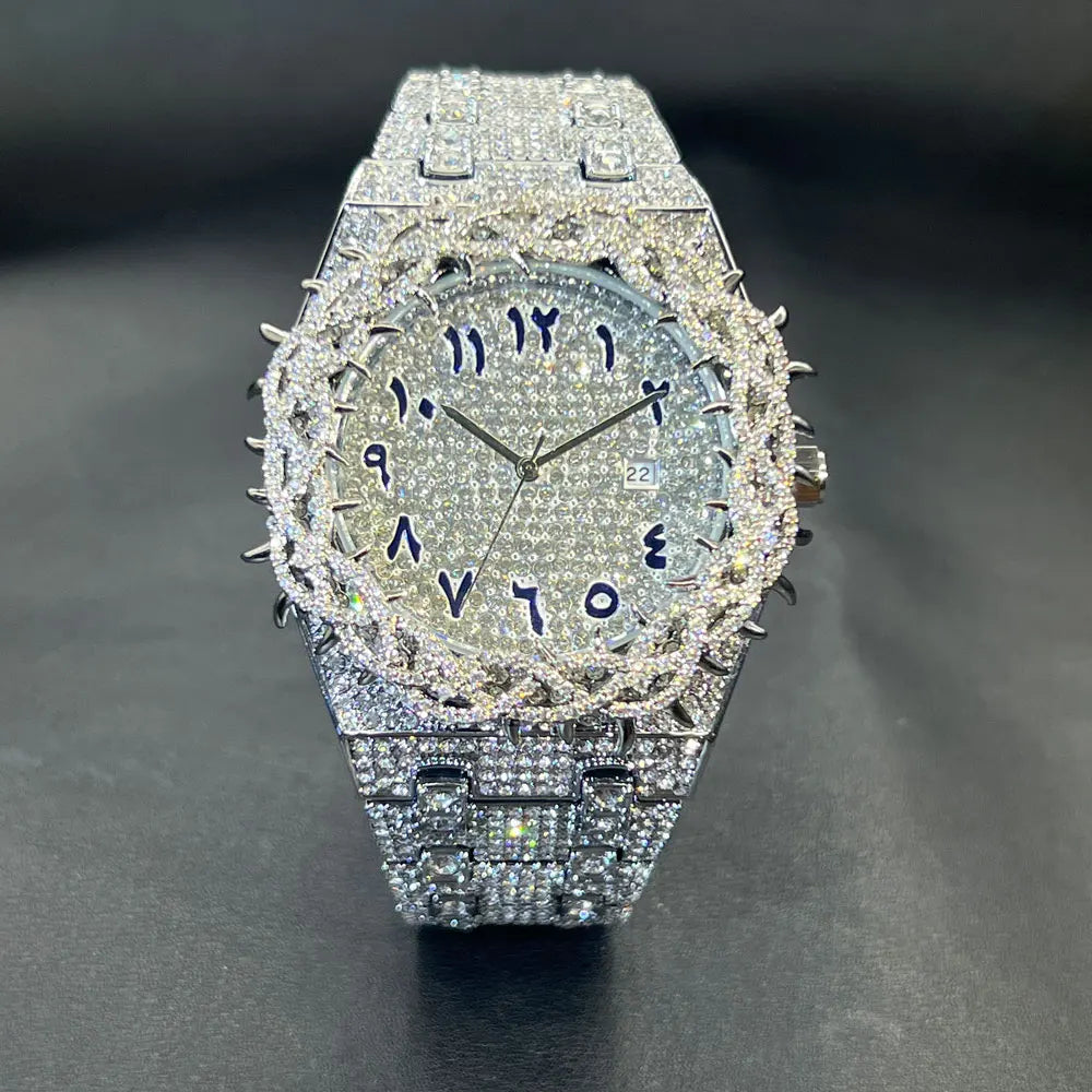 Quartz Watches Flower Case Luxury Diamond