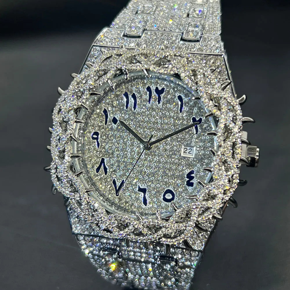 Quartz Watches Flower Case Luxury Diamond