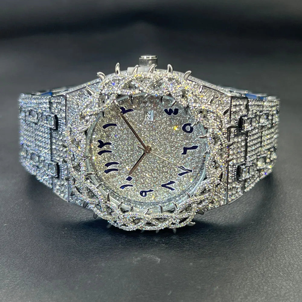 Quartz Watches Flower Case Luxury Diamond