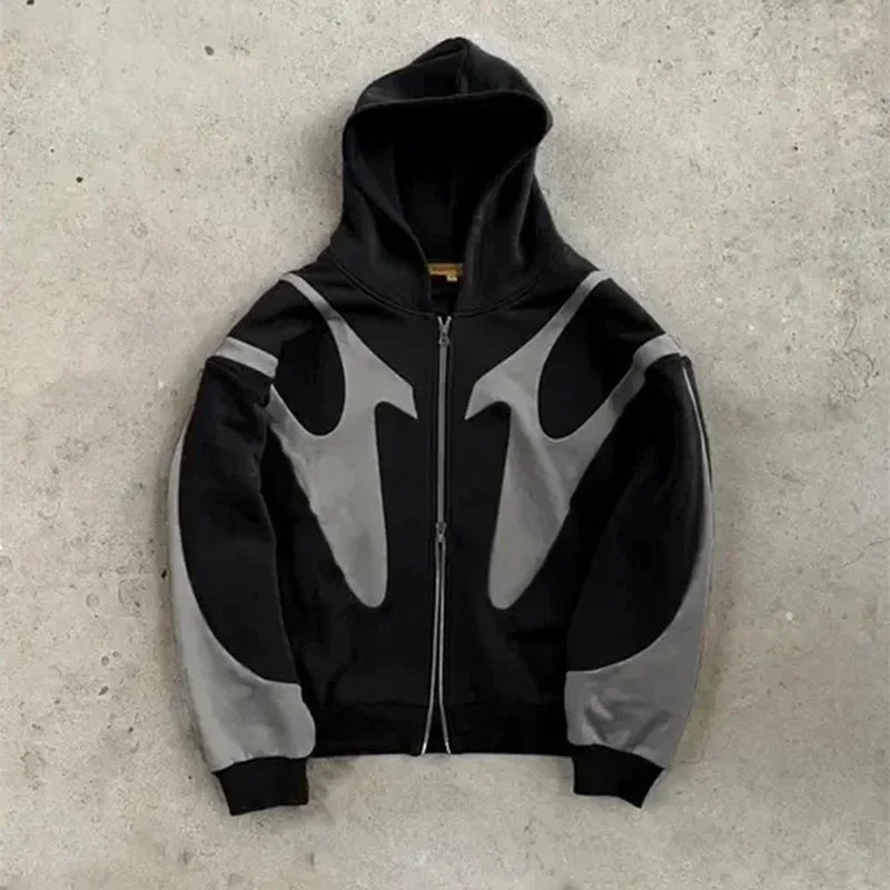 Retro Devil Pattern Hoodie