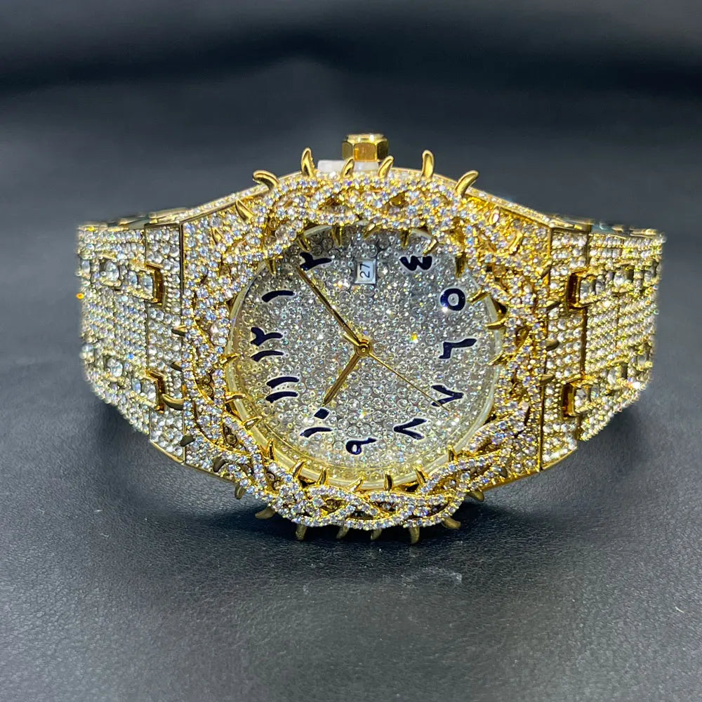 Quartz Watches Flower Case Luxury Diamond