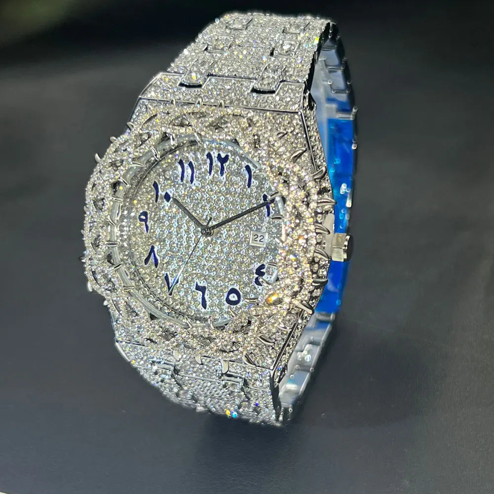 Quartz Watches Flower Case Luxury Diamond