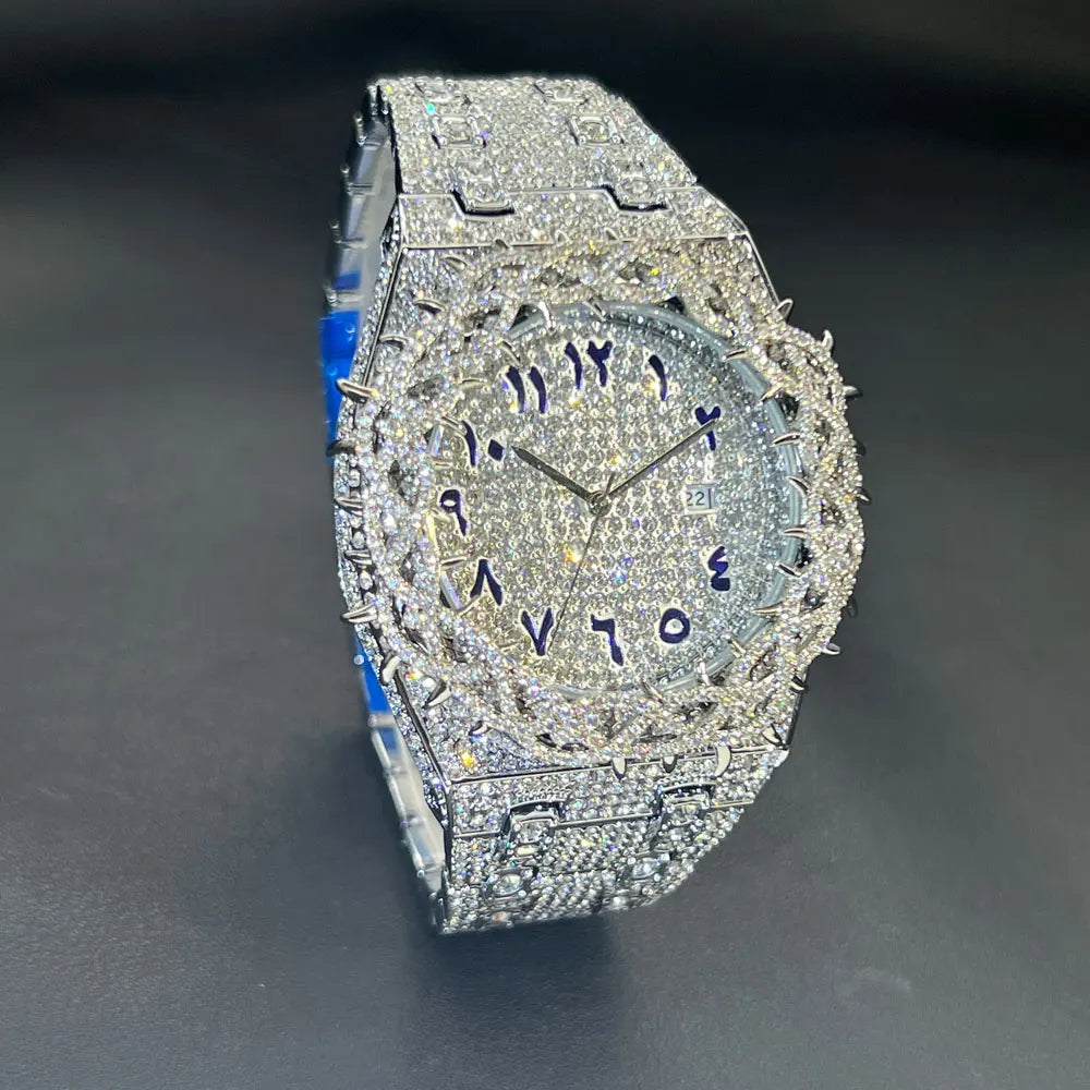 Quartz Watches Flower Case Luxury Diamond