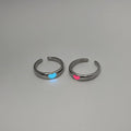 Blue Pink Luminous Ring For Couple Creative Love Heart